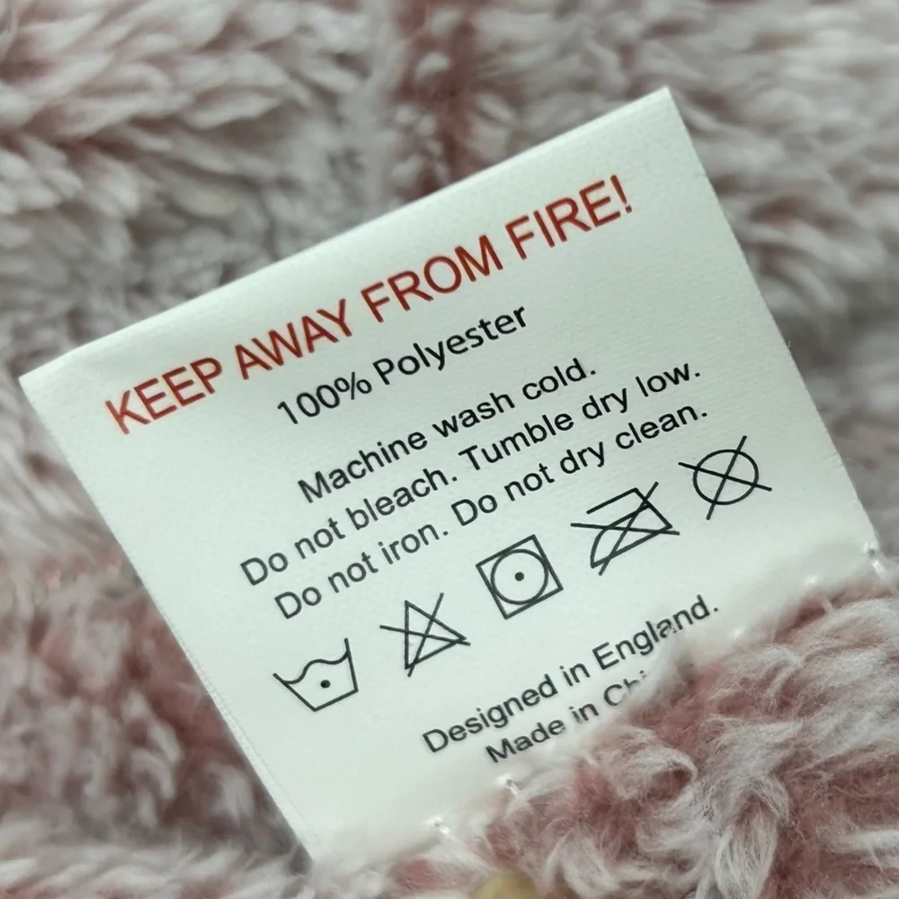 The Big Softy Women’s Hooded Zip-Up Fleece Lounger Blanket Jumpsuit Size L Pink